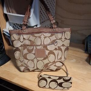 Fashion Monogram Handbag Two Strap Purse With Matching Rfid